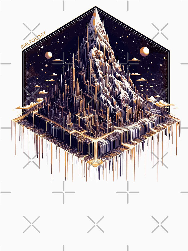 Futuristic Meltology Mountain City by ShepuShuki