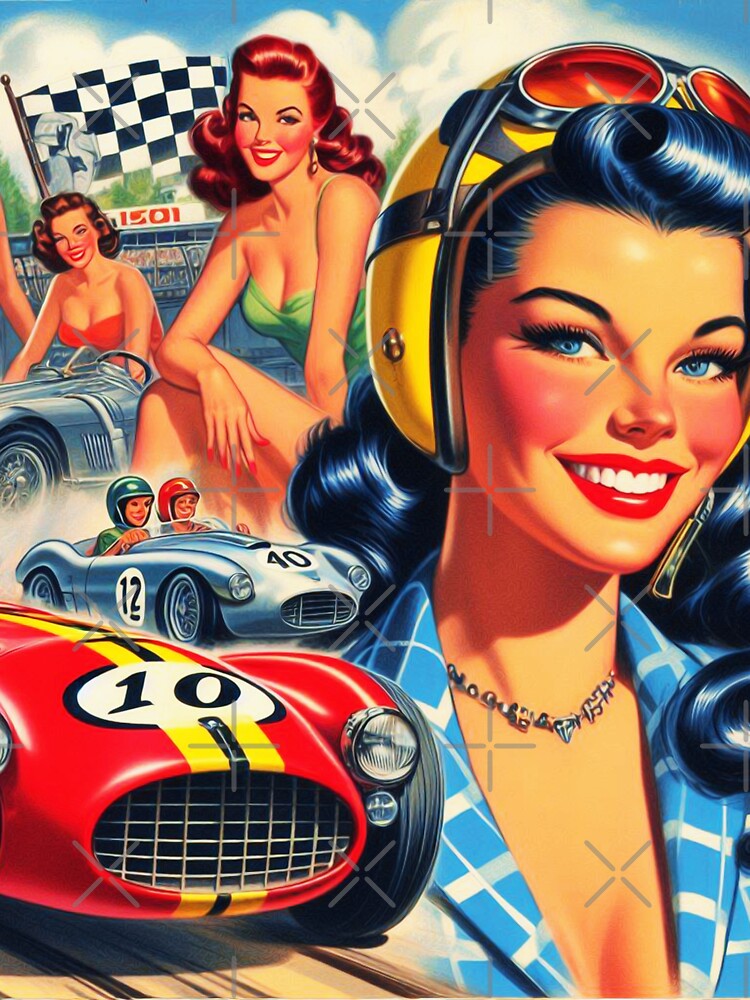 Retro Racing Girls by PulpVintage