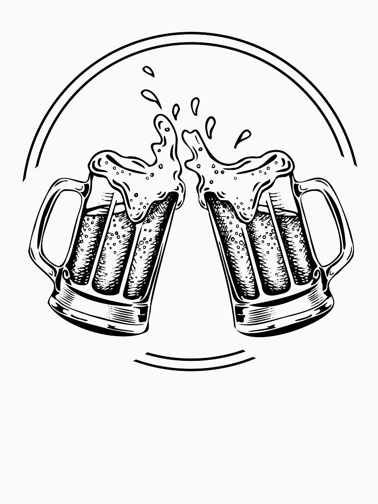 Monochrome craft beer, craft beer mug, Oktoberfest by TirrellColister