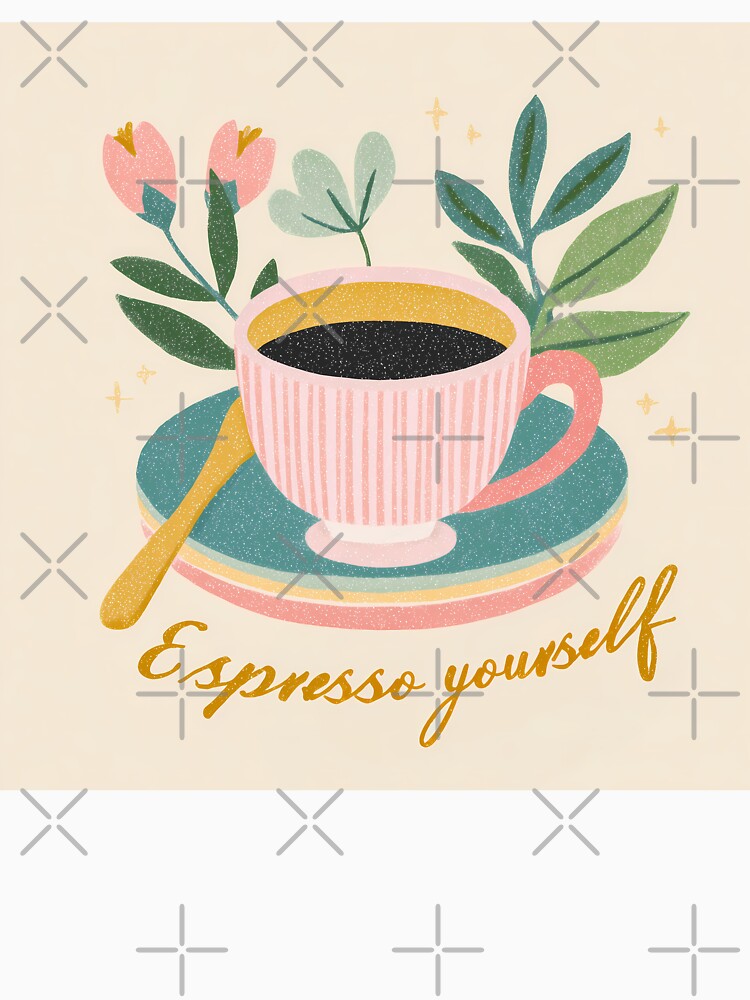Espresso Yourself  Coffee Cup Icon Illustration by BobaBunny76