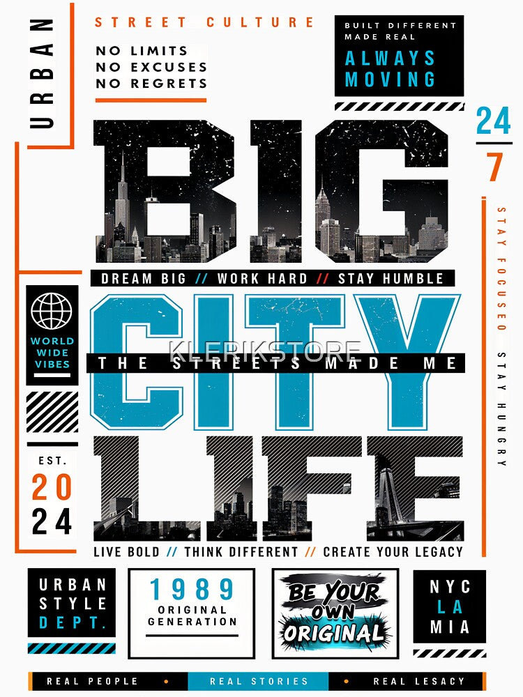 Big City Life Street Culture Urban Style Original Generation by KLERIKSTORE