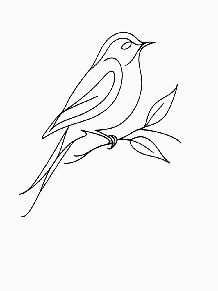Minimalist One Line Bird Drawing | Modern Continuous Line Art Bird | Aesthetic Minimal Wall Art by ArtWaveStudio8