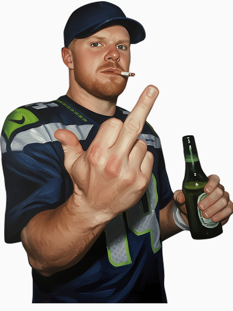 Meme Sam darnold Middle Finge bLACK 90s by J-Mindful