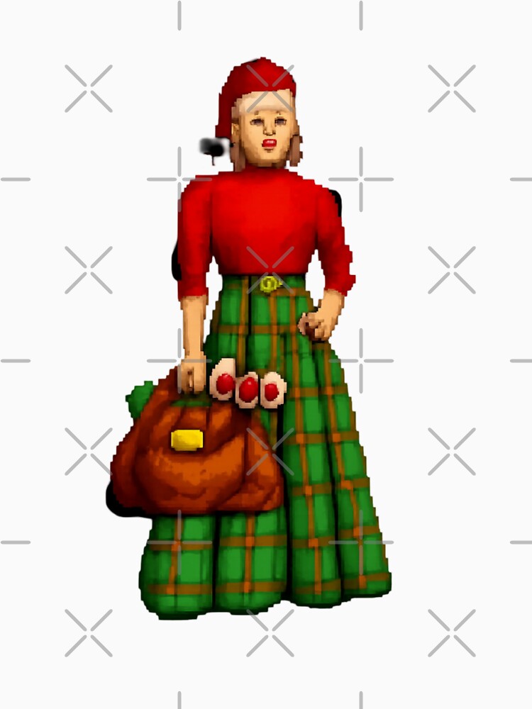 Retro 8-Bit Christmas Mrs Claus Pixel Art Sticker | Holiday Fashion Pixel Character by Gurjeetpixelart