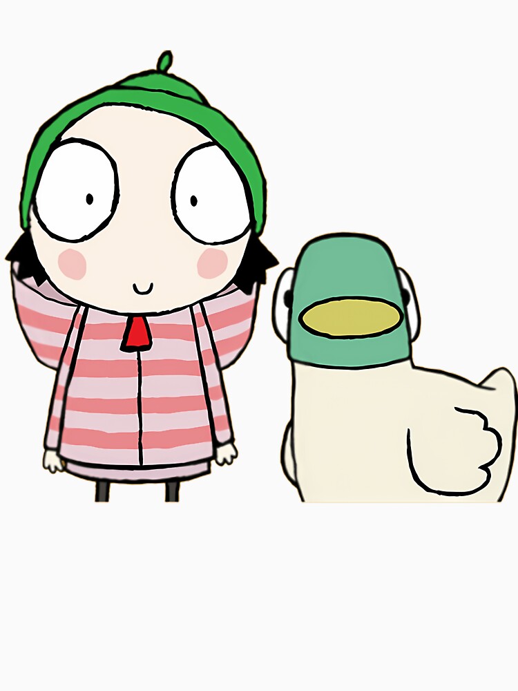 Friend and Girl Pet Cute Her Cartoon Vintage Duck Little by WittEstella86