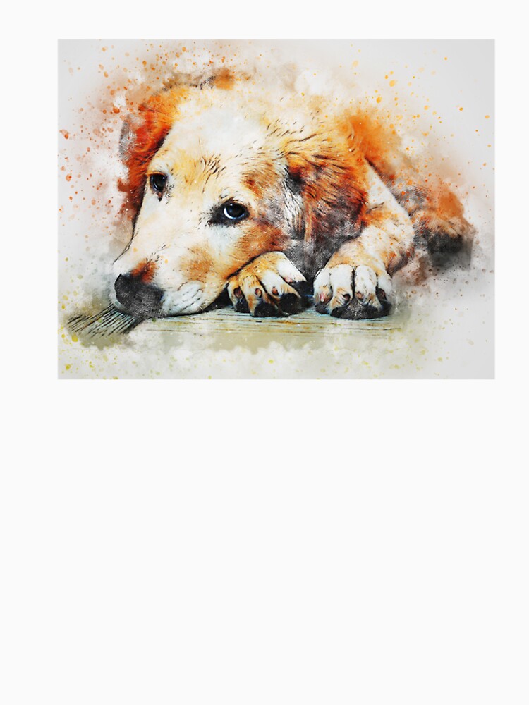 Watercolor vintage puppy by Taniahshop