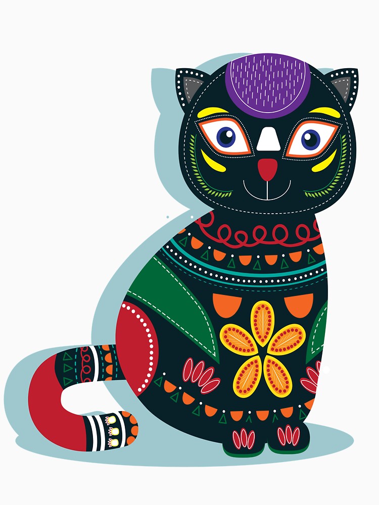 Hippie Colorful Cat by Ivardesigner