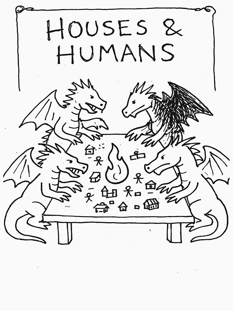Retro Houses and Humans, dungeons and dragons by RandyHaskins