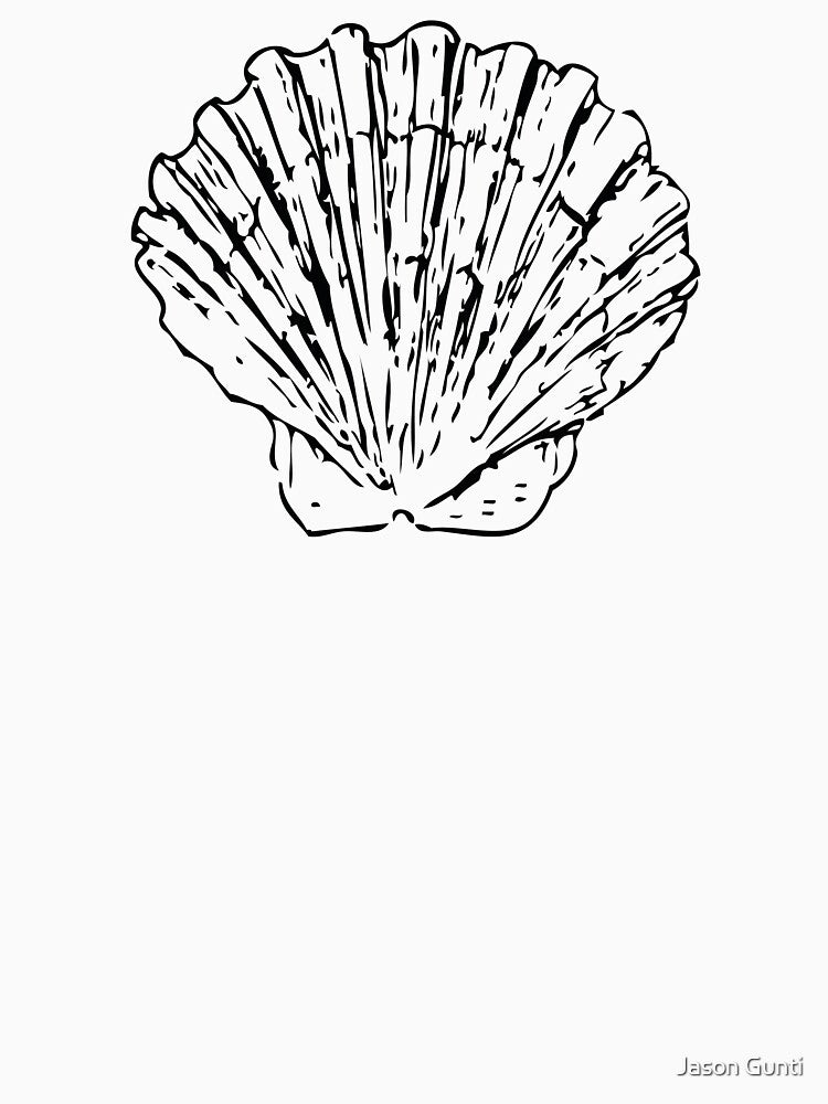 Vintage Style Scallop Shell Coastal by Jason Gunti