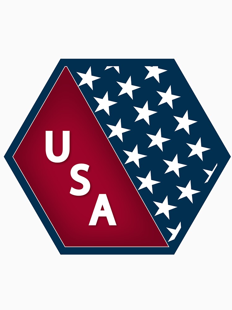 Hexagon USA T-Shirt for Men and Women by AllStarMerch