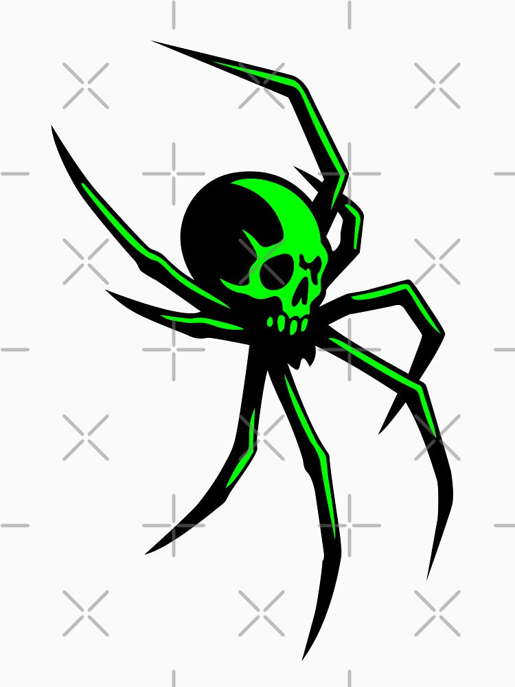 Cybergoth spider with a green skull. Cybertribal by Tribalgothss