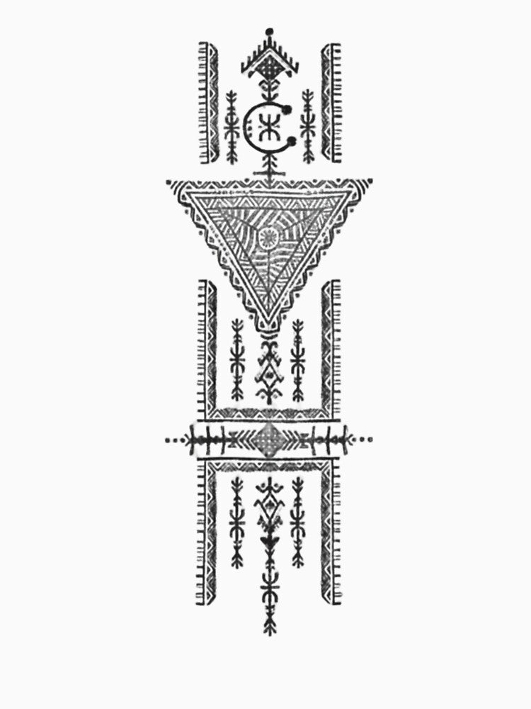 Boho Amazigh Tribal Geometric Pattern – Berber Ethnic Minimal Design by wecrea