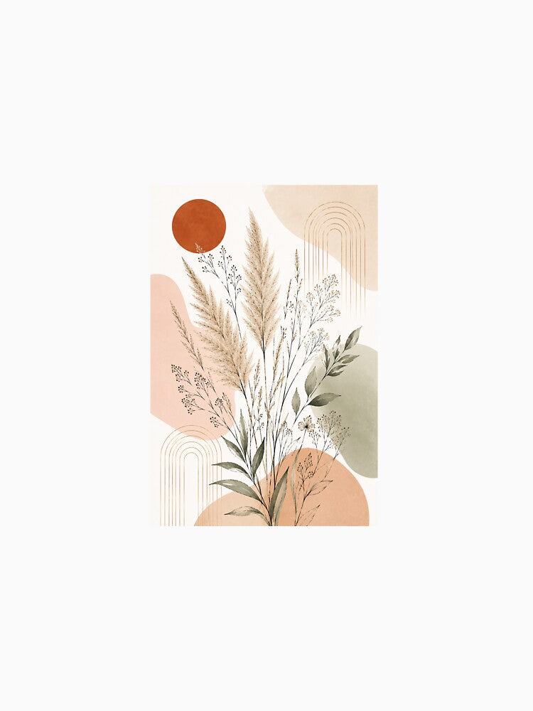 Minimalist Boho Pampas Grass Print by AlexGreaney