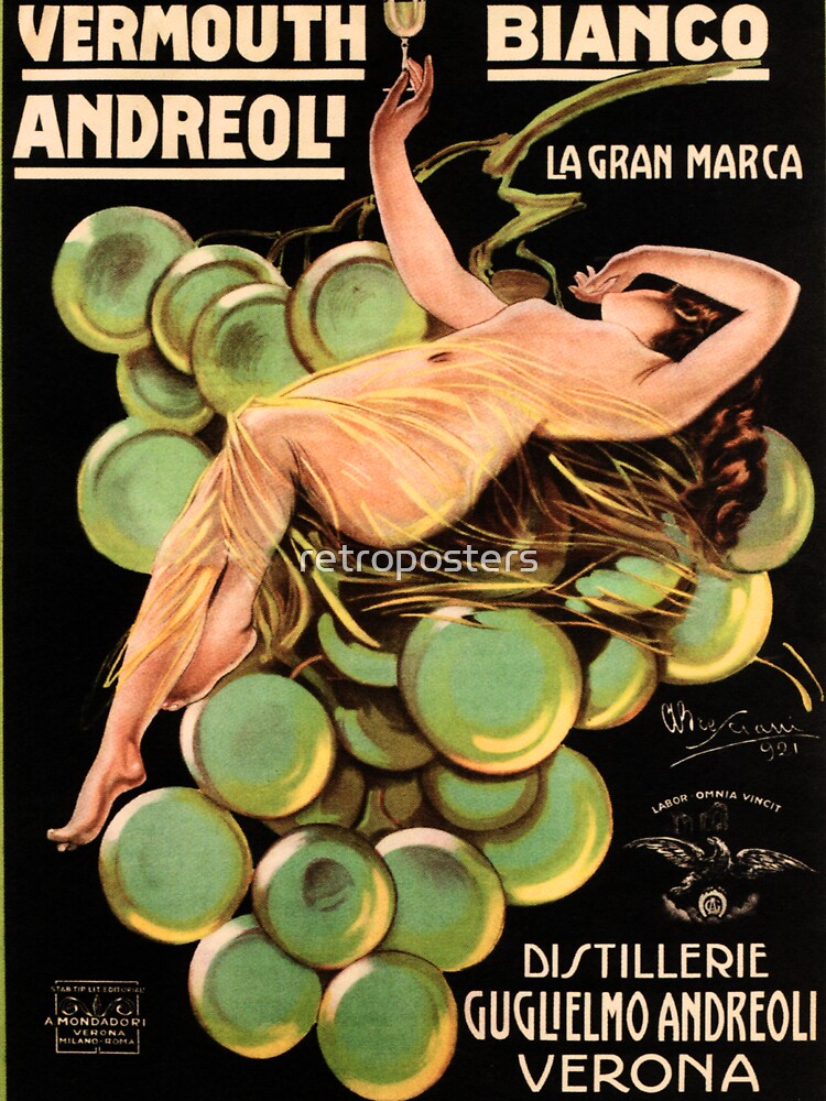 VERMOUTH WINE Bianco Andreoli Verona Vintage Italian Liqueur Advertisement by retroposters
