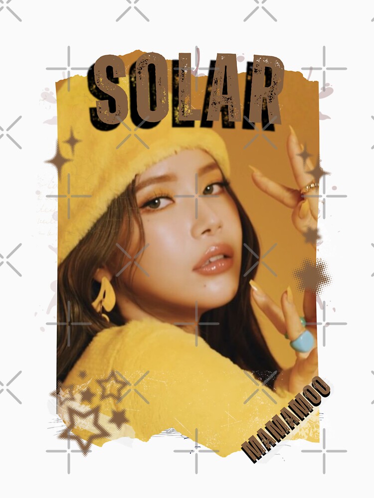 Mamamooo Solar Kpop Female group Scrapbook Collage Cozy Y2K Vintage Design by HELL0WBELLO
