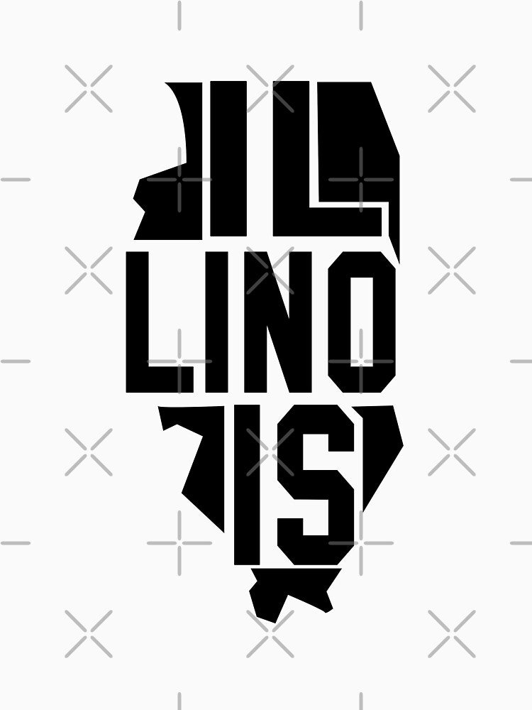 Custom State Map Graphic Design – Detailed & Stylish Maps_Illinois by RonJoshArts