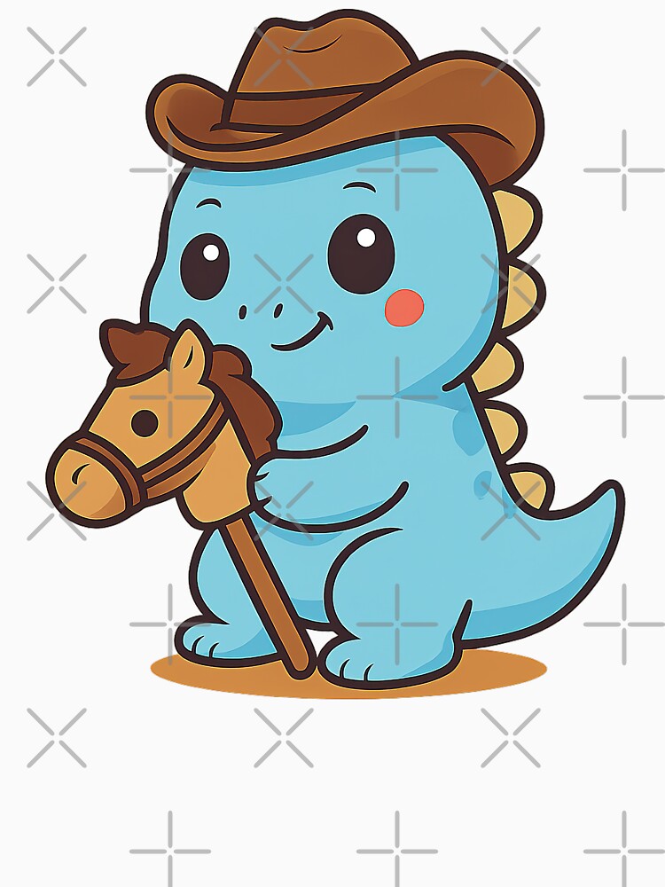 Blue Cartoon Dinosaur, Cartoon Dinosaur by graphic-genie