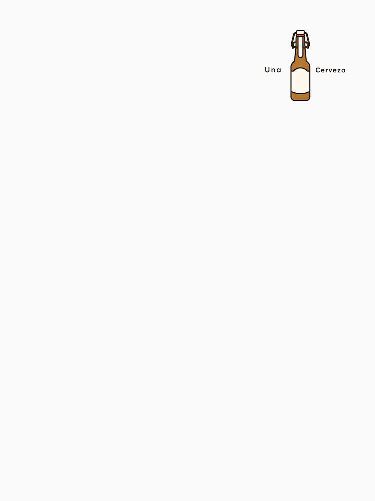 Minimalist beer bottle – “Una Cerveza” illustration by moodoodle.design