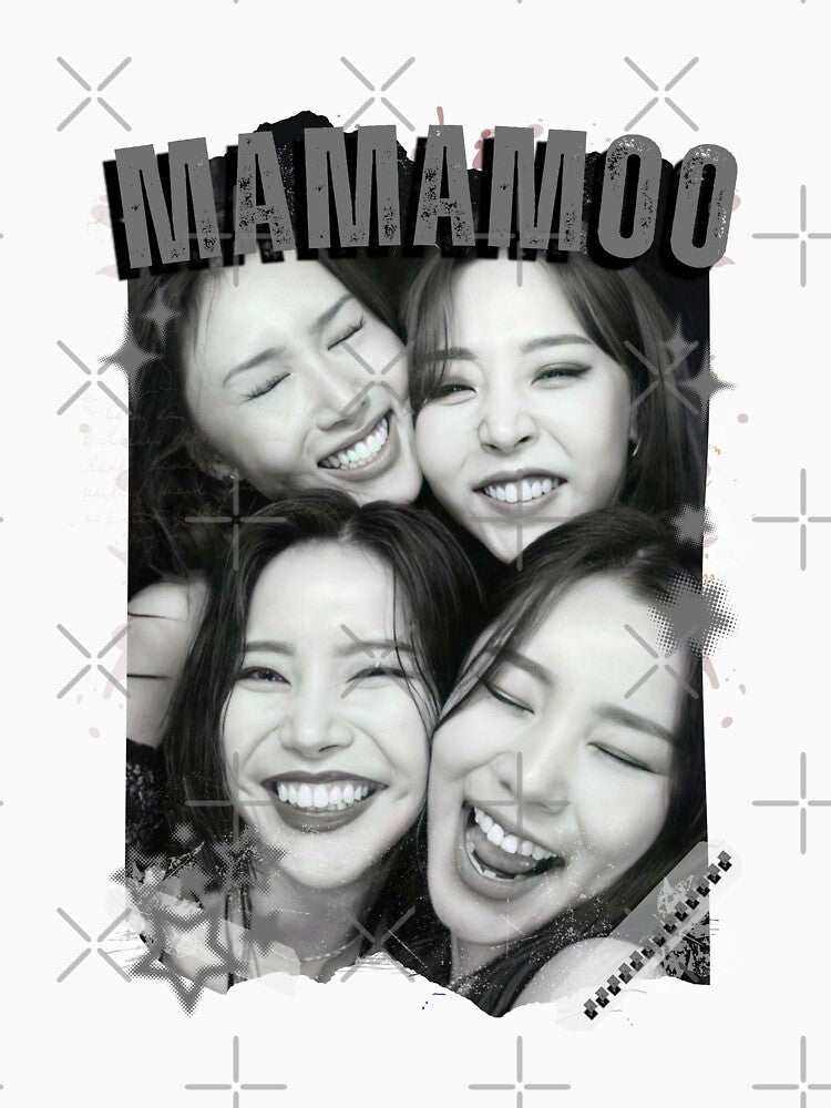 Mamamoo Kpop Female group Scrapbook Collage Cozy Y2K Vintage Design by HELL0WBELLO