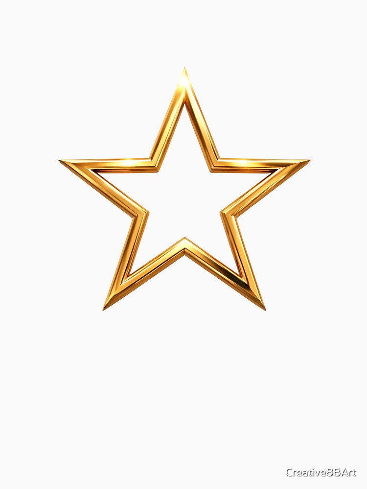 A shiny gold star on transparent background by Creative88Art