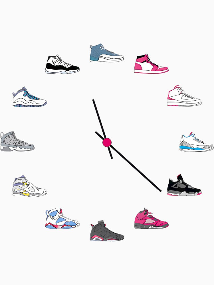 Sneaker Collection Clock Graphic By Merch, Limited Edition, Perfect Gift For You And Friends by Michael Underwood