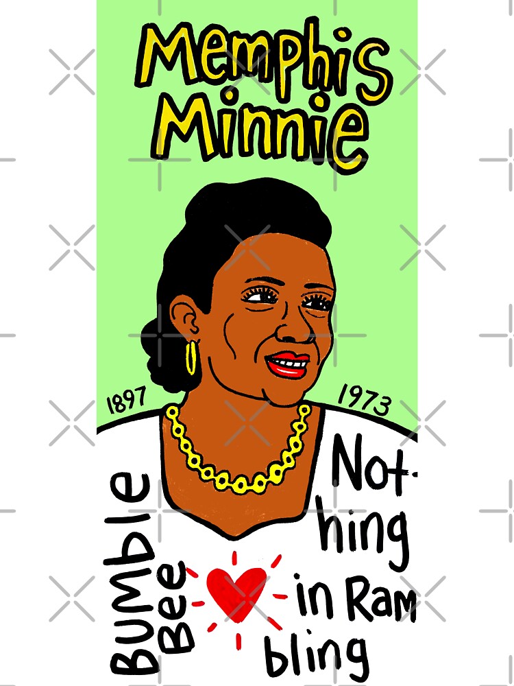 Memphis Minnie Blues Folk Art by krusefolkart