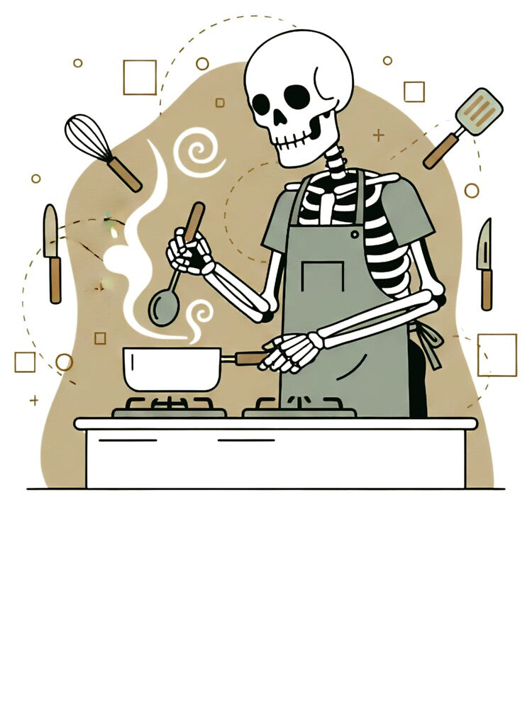 CHEF | Minimalist Skeleton Streetwear Art by DEADLINE.