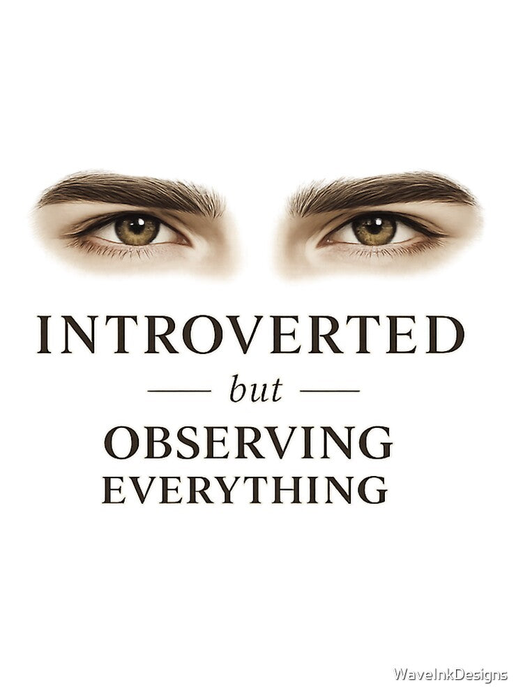 Introverted But Observing Everything Minimalist Eye Design by WaveInkDesigns