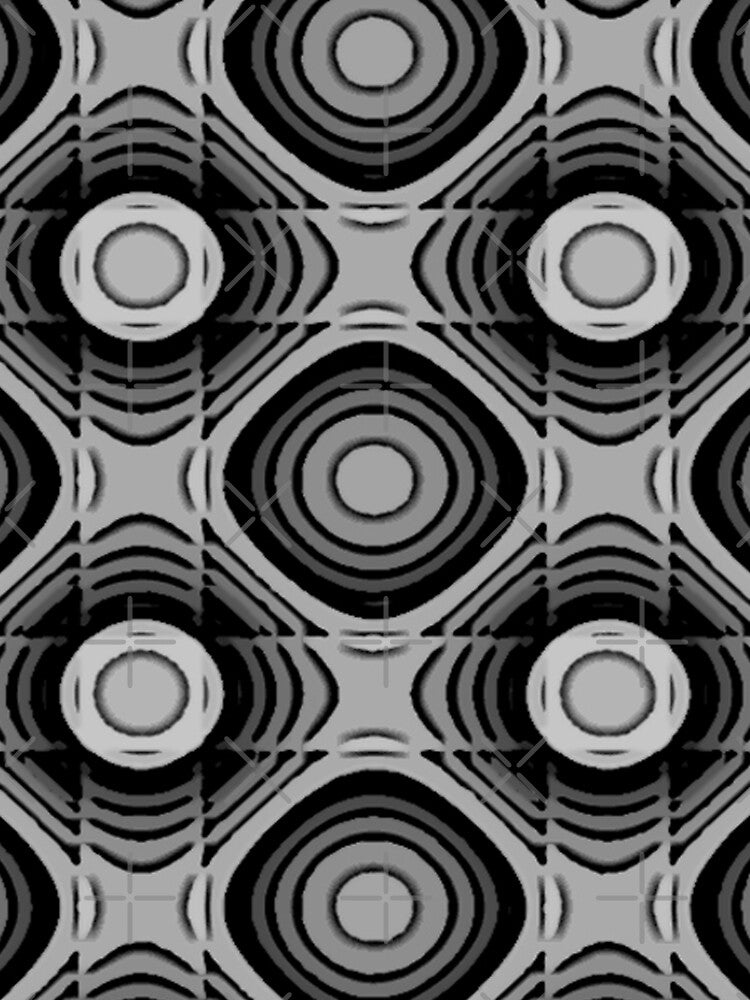 RETRO BLACK WHITE AND GREY DAYZ PATTERN FOR FUNKY LIVING SPACES by ozcushionstoo