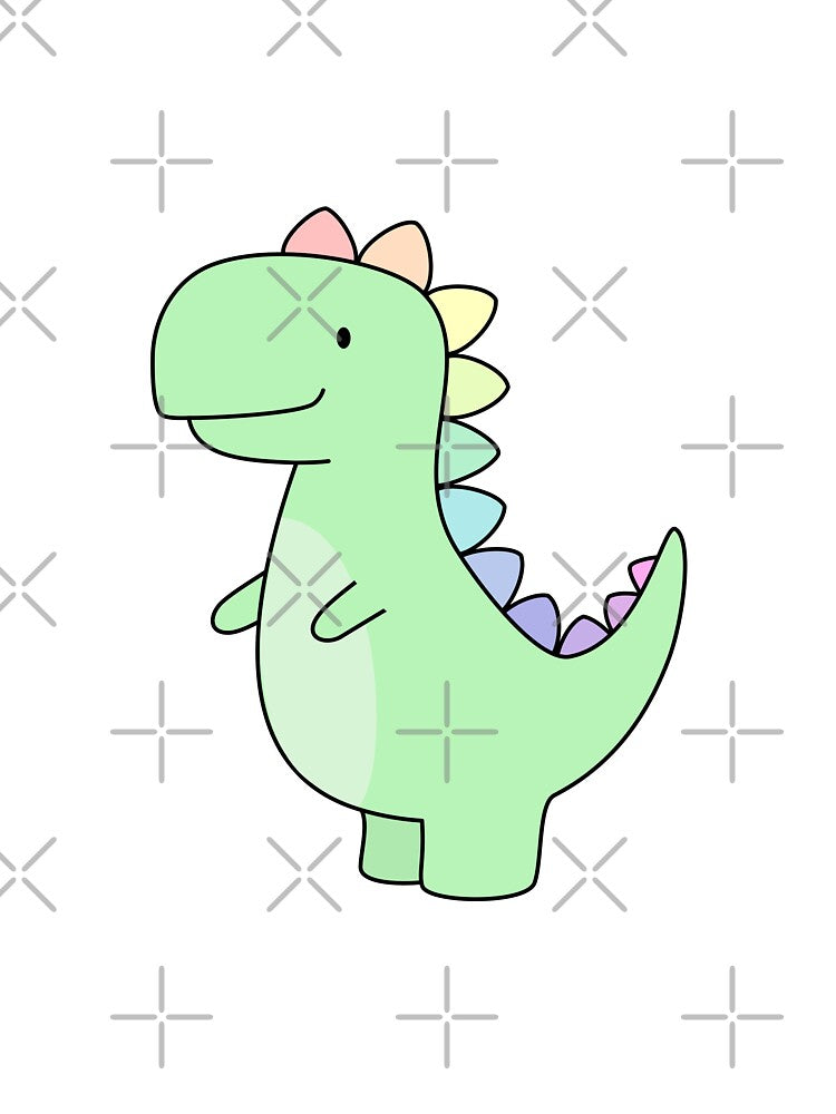 Cute rainbow dinosaur by sowing