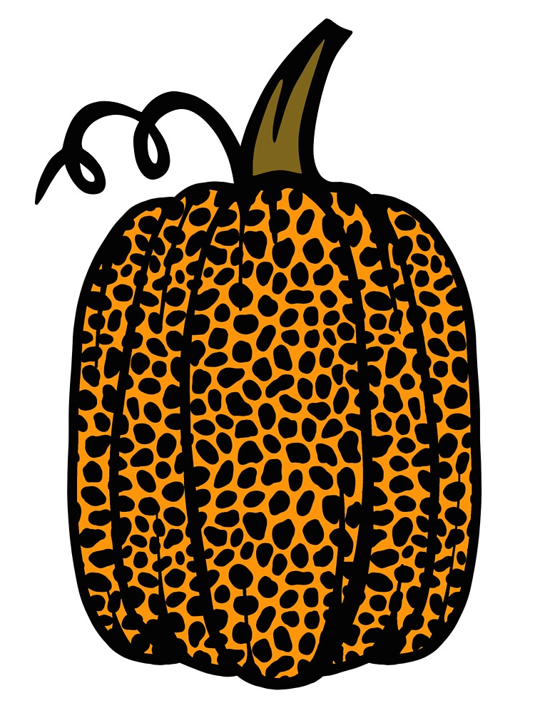 Leopard Print Pumpkin by RunThatApparel