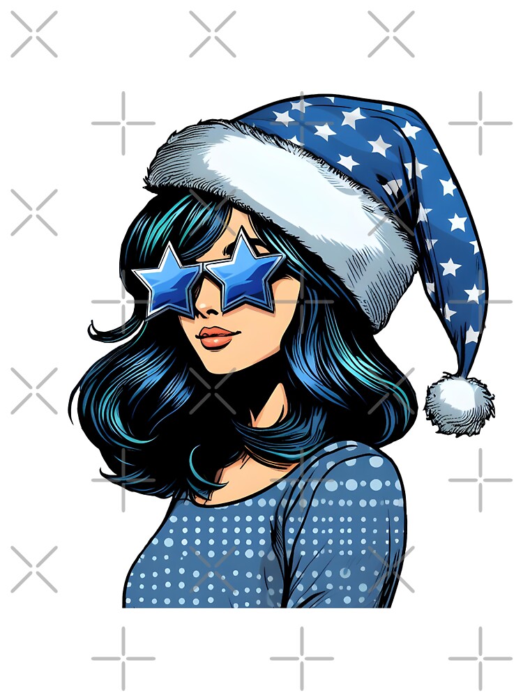 Pop art Christmas girl by AnetArtStore