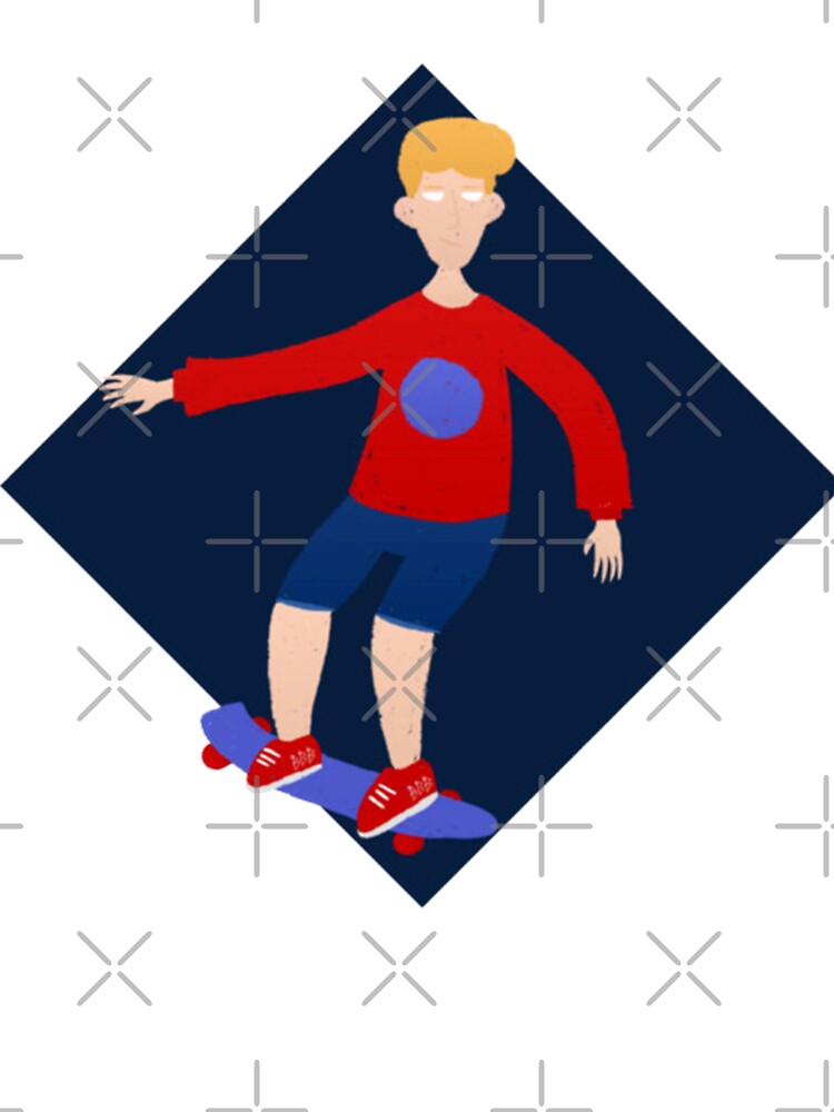 Blond skater riding on skateboard by VickiAshley