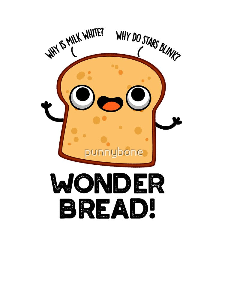 Wonder Bread Funny Food Pun by punnybone