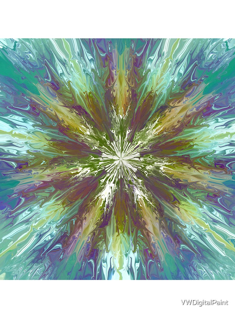 Abstract tie dye flower by VWDigitalPaint