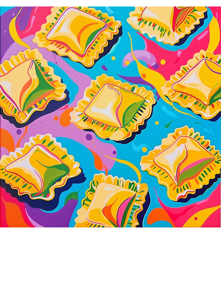 Ravioli Pasta Pop Art 6 by AstroRisq