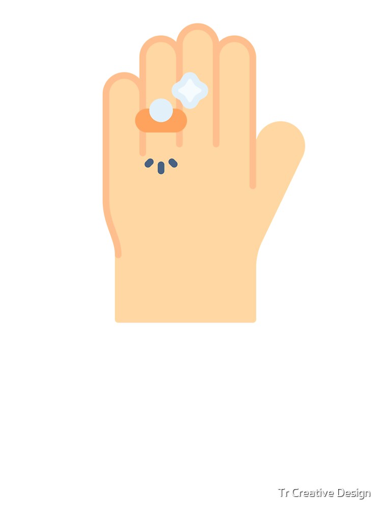 Ring on Finger - Worn Jewelry Sticker for Personal Adornment & Style by Tr Creative Design