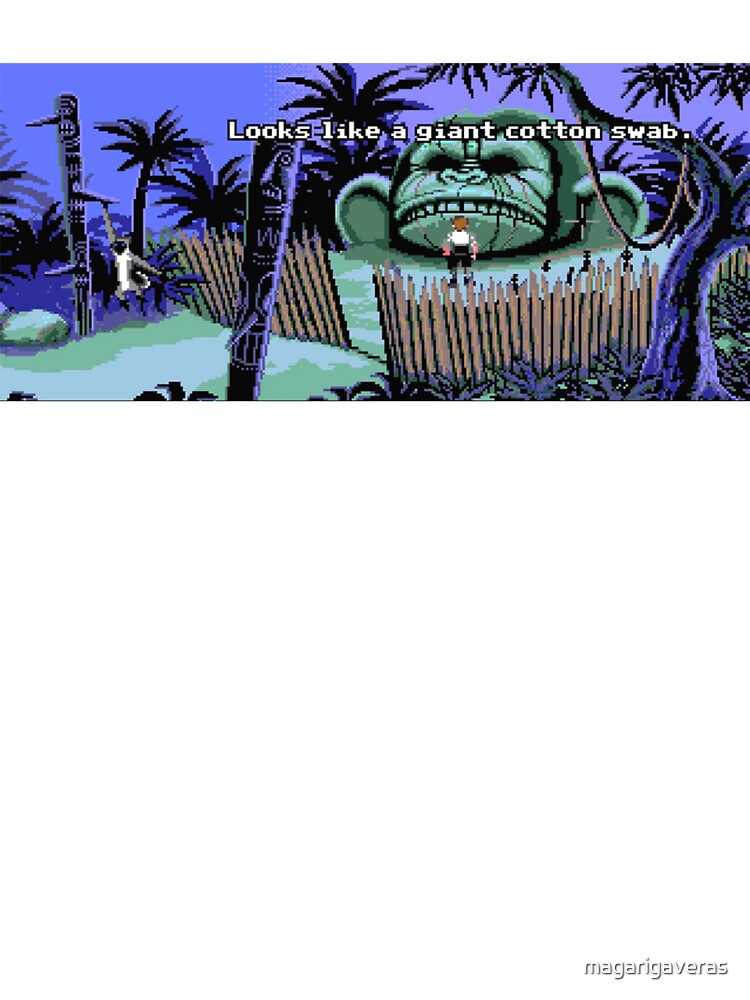 Monkey island with giant cotton swab by magarigaveras