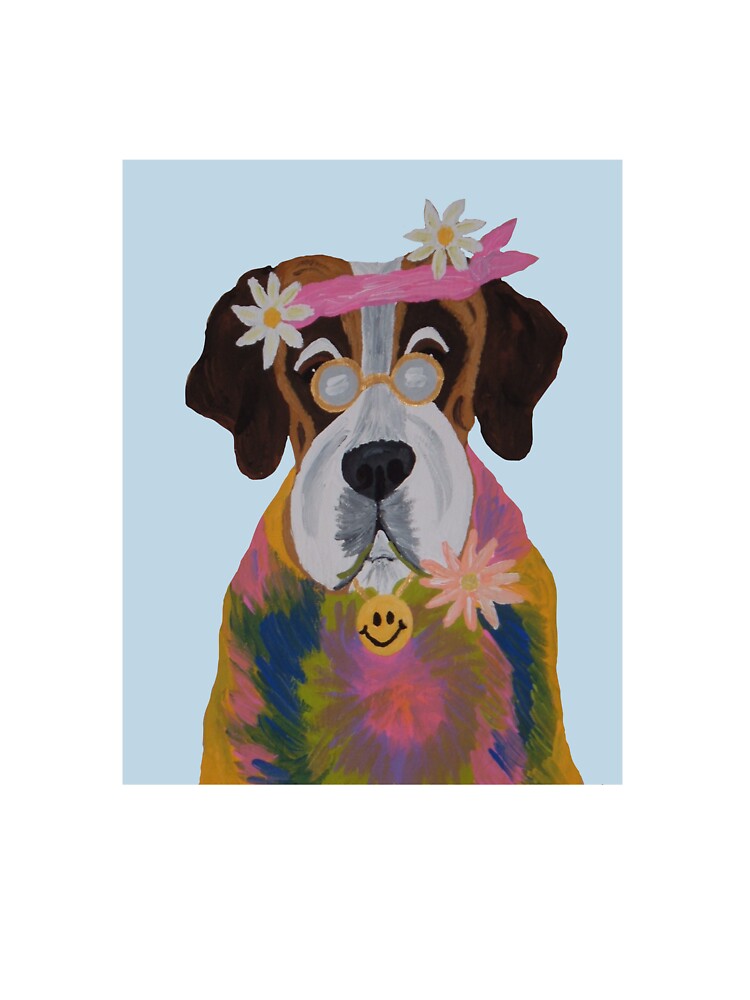 Saint Bernard Hippie by Squirreldumplings