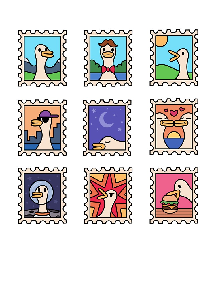 Goose Stamps by SideQuestDoodles
