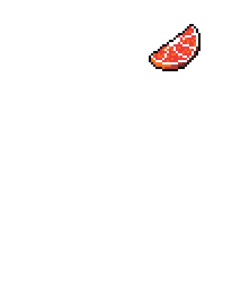 Pixel Grapefruit Slice - pixel food art by LittleFoodShop