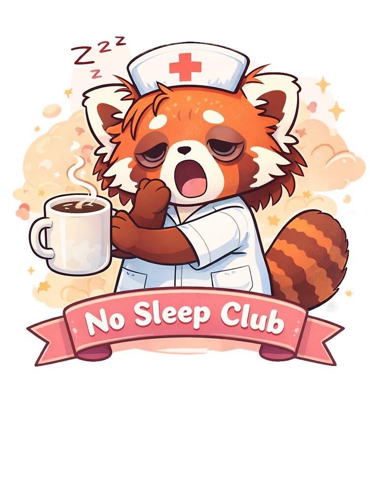 No Sleep Club – Nurse Panda by Creative and Humorous Arts