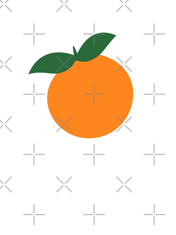 Orange fruit pattern bold minimal by Carolina Salazar