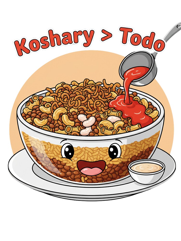 Koshary Greater Than Everything – Funny Food Cartoon Design by YK SHOP