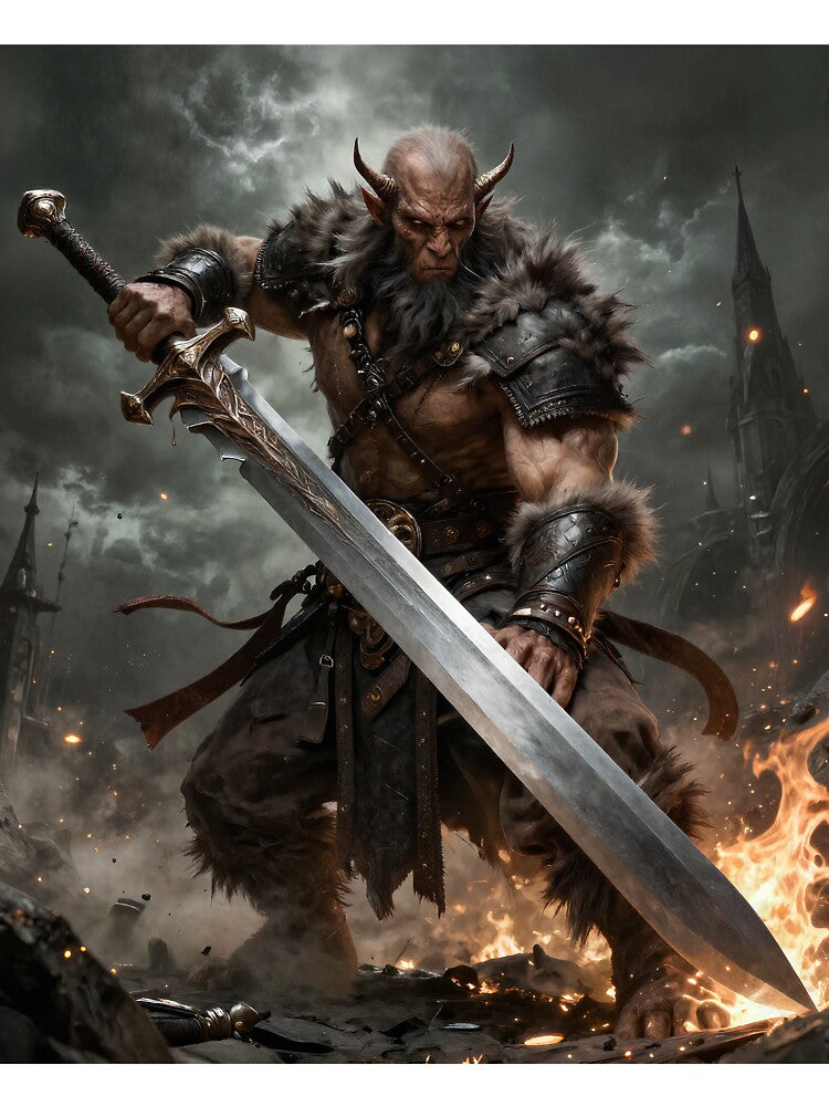 Barbarian Warrior With a Oversized Sword by Mia's Menagerie