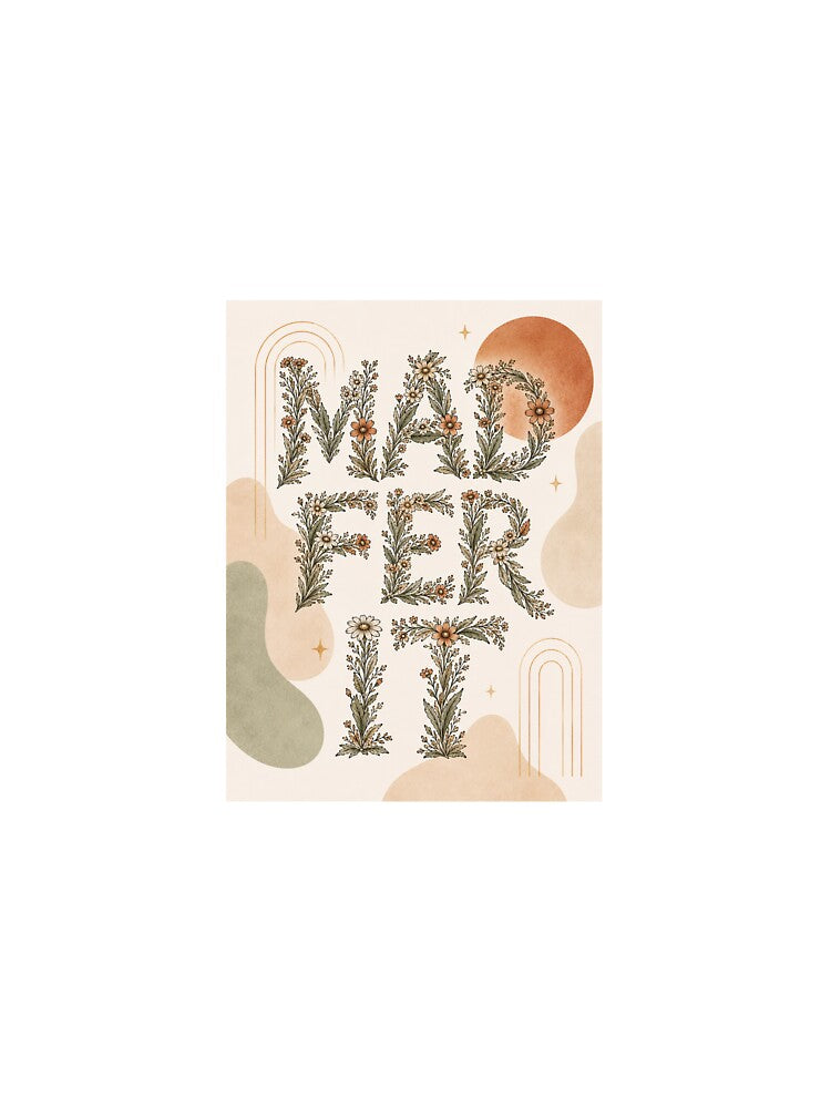 Minimalist Mad Fer It Boho Floral Print by AlexGreaney