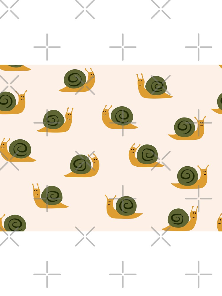 cute snails - gold and green on cream by littlearrow