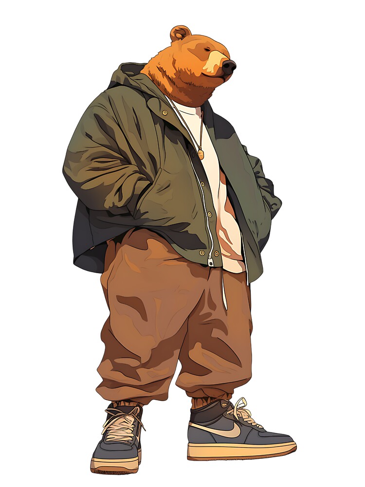 Streetwear Edgy Bear by bapupa