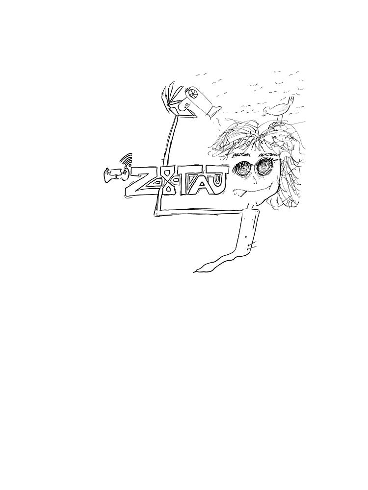 My Friend (Grunge line art) by nogoody2shoes
