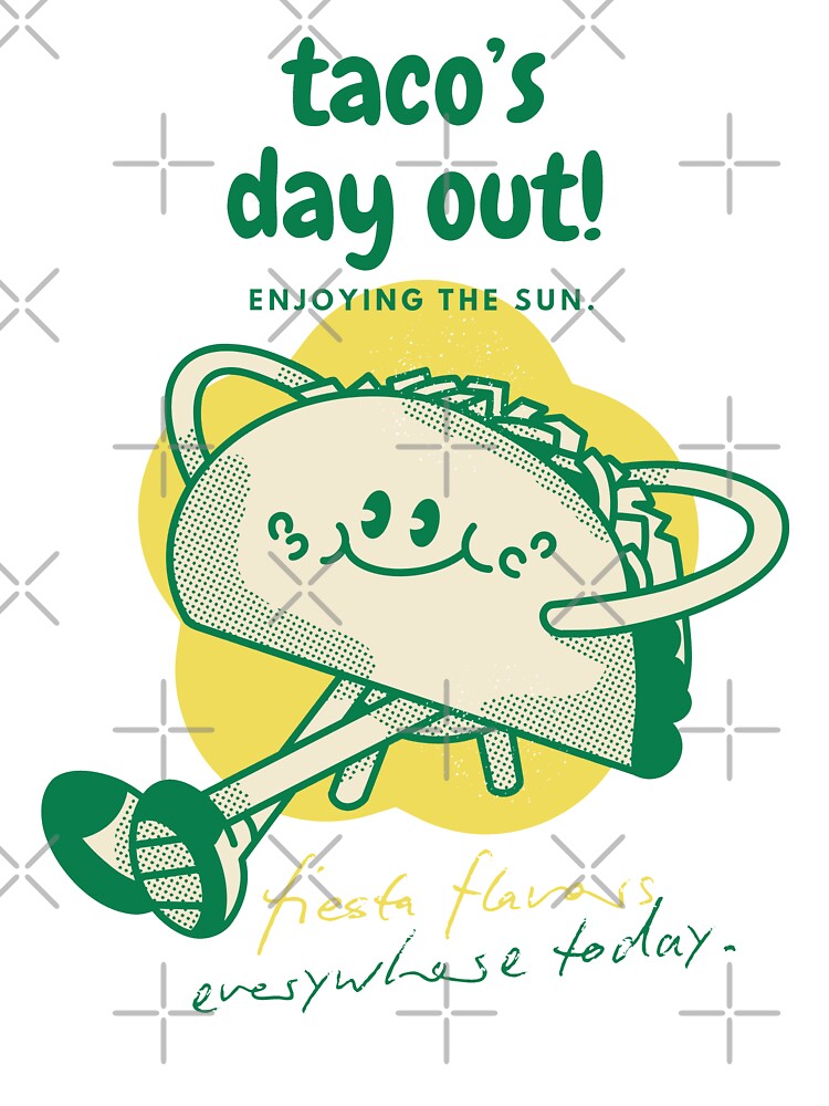 Playful Taco with Big Smile and Warm Colors by SplashTastic